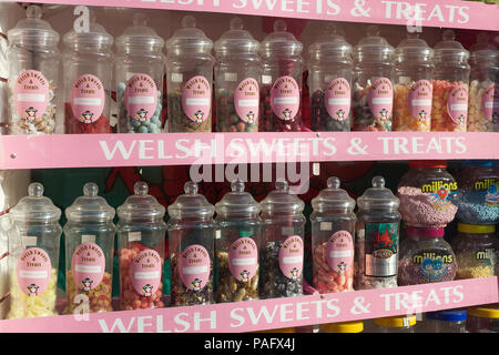 Old fashioned welsh sweet store Stock Photo
