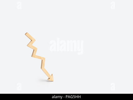 the decrease of business plan graph, hand paint a line Stock Photo - Alamy