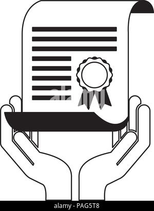 hand holding school certificate award Stock Vector Image & Art - Alamy