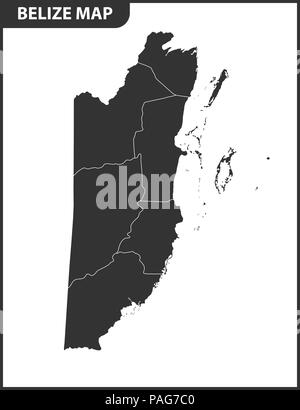 Belmopan city province vector map poster. Capital of Belize ...