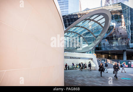 The Barangaroo entrance to Wynyard Walk and Wynyard Station in Sydney CBD Stock Photo