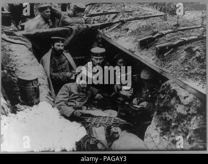 A quiet moment in German trenches Stock Photo