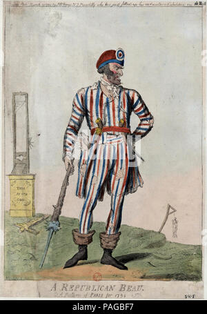 A Republican beau - a picture of Paris for 1794.. Stock Photo