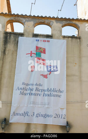 AMALFI, ITALY. June 3, 2012: On the occasion of the regatta of the ancient Maritime Republics in Amalfi, the parade took place with period costumes an Stock Photo