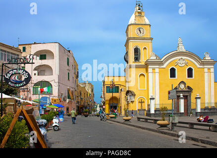 Church Santa Maria della Pieta at Marina Grande, Procida island, Gulf of Naples, Italy Stock Photo