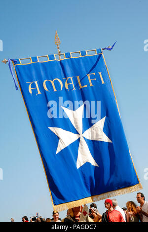 AMALFI, ITALY. June 3, 2012: On the occasion of the regatta of the ancient Maritime Republics in Amalfi, the parade took place with period costumes an Stock Photo