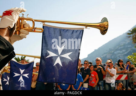 AMALFI, ITALY. June 3, 2012: On the occasion of the regatta of the ancient Maritime Republics in Amalfi, the parade took place with period costumes an Stock Photo