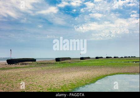 Bradwell Barges at Blackwater Estuary. Stock Photo