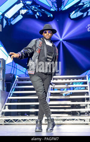 Chicago, Illinois, USA. 21st July, 2018. Singer USHER (USHER RAYMOND IV) during the Special Olympics 50th Anniversary Concert at Huntington Bank Pavilion at Northerly Island in Chicago, Illinois Credit: Daniel DeSlover/ZUMA Wire/Alamy Live News Stock Photo