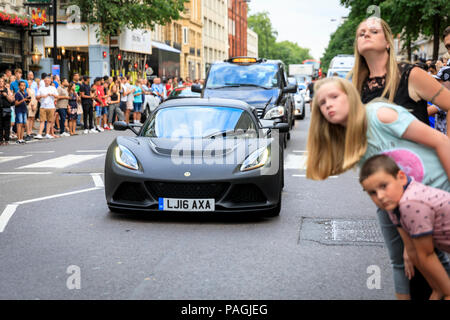 Orange Lamborghini. Supercars in Sloane Street for Supercar Sunday,  Knightsbridge, London, UK Stock Photo - Alamy