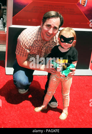 HOLLYWOOD, CA - JULY 22: Writer Michael Jelenic and guest attend Warner Bros. Pictures' World Premiere of 'Teen Titans Go! At The Movies' on July 22, 2018 at TCL Chinese Theatre in Hollywood, California. Photo by Barry King/Alamy Live News Stock Photo