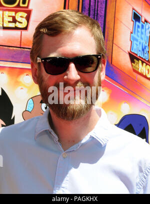 HOLLYWOOD, CA - JULY 22: Director/writer/producer Aaron Horvath attends Warner Bros. Pictures' World Premiere of 'Teen Titans Go! At The Movies' on July 22, 2018 at TCL Chinese Theatre in Hollywood, California. Photo by Barry King/Alamy Live News Stock Photo