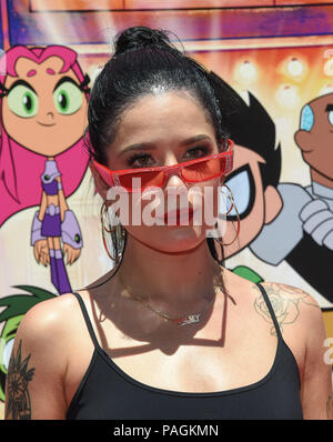 Hollywood, California, USA. 22nd July, 2018. Halsey arrives for the 'Teen Titans Go! To The Movies' Los Angeles Premiere at the Chinese Theatre. Credit: Lisa O'Connor/ZUMA Wire/Alamy Live News Stock Photo