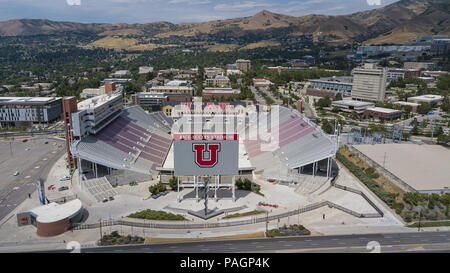 Salt Lake City, Utah, USA. 22nd July, 2018. RiceÃ¢â‚¬'Eccles Stadium is an outdoor college football stadium in the western United States, located on the campus of the University of Utah in Salt Lake City, Utah. It is the home field of the Utah Utes of the Pac-12 Conference. Credit: Walter G Arce Sr Asp Inc/ASP/ZUMA Wire/Alamy Live News Stock Photo