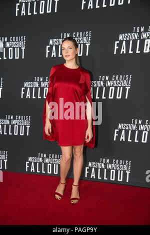 Washington DC, July 22 2018, USA: The new Tom Cruise movie, Mission Impossible: Fallout, has its premiere at the Smithsonian Air and Space Museum in Washington DC. Some of the stars attending include Rebecca Ferguson. Patsy Lynch/MediaPunch Stock Photo