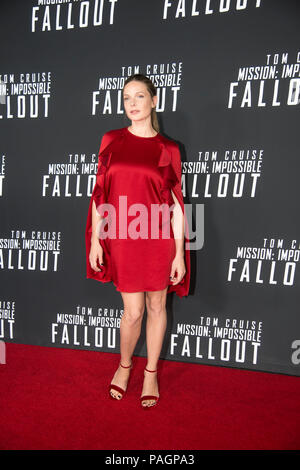 Washington DC, July 22 2018, USA: The new Tom Cruise movie, Mission Impossible: Fallout, has its premiere at the Smithsonian Air and Space Museum in Washington DC. Some of the stars attending include Rebecca Ferguson. Patsy Lynch/MediaPunch Stock Photo