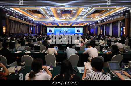 Chengdu, China's Sichuan Province. 23rd July, 2018. The Fifth China-Africa People's Forum is held in Chengdu, capital of southwest China's Sichuan Province, July 23, 2018. Credit: Jiang Hongjing/Xinhua/Alamy Live News Stock Photo