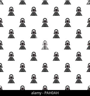 Railway tunnel icon, simple style Stock Vector