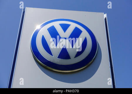 Logo of Volkswagen, VW logo Stock Photo