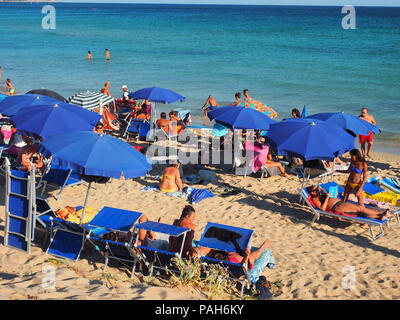 Europe,Italy,Apulia,Salento,Maldive del Salento,Pescoluse Stock Photo