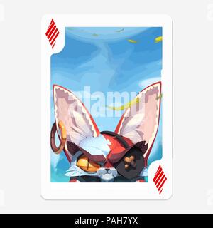 "Wildcat Card" Digital art Illustration (Vector Based) Stock Vector