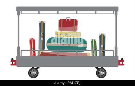 Airport Luggage Car Vector Stock Vector