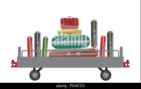 Airport Luggage Car Vector Stock Vector