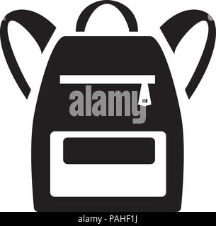 Vector Illustration of School Backpack. Backpacks for children, students, travelers and tourists. Vector illustration of flat design school backpack i Stock Vector