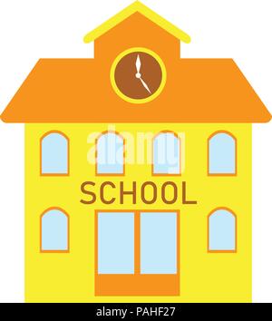 vector illustration of a school building flat design. education background. Stock Vector