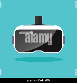Virtual reality headset in flat style. Vector illustration Stock Vector