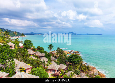 Beautiful views of the coast of Koh Samui in Thailand. Stock Photo