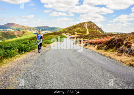 A view from Long Mynd in the Shropshire hills Stock Photo