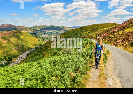 A view from Long Mynd in the Shropshire hills Stock Photo