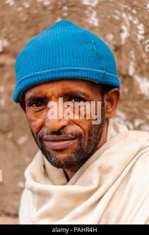 AKSUM, ETHIOPIA - SEP 28, 2011: Portrait of an unidentified Ethiopian man in Ethiopia, Sep.28, 2011. Children in Ethiopia suffer of poverty due to the Stock Photo