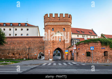 Historic Bridge Tower (Brama Mostowa) in Torun, Poland Stock Photo