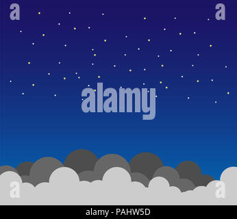 Good night background.Vector illustration Stock Photo