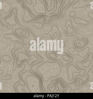 Seamless topographic map contour background. Topo map with elevation.  Contour map vector. | Art Board Print