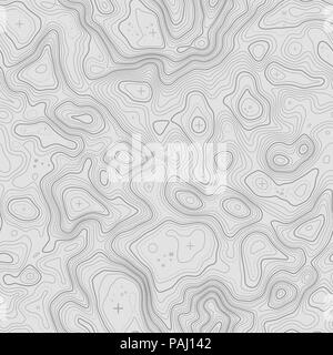 Seamless topographic map contour background. Topo map with elevation. Contour map vector. Geographic World Topography seamless texture vector illustration . Stock Vector