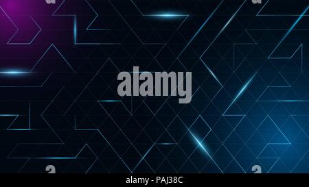 Abstract technological backdrop of luminous lines Stock Vector