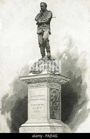 Statue of General Gordon, Gordon of Khartoum, 1833-1885, monument by Sir William Hamo Thornycroft, Trafalgar Square, London, England Stock Photo