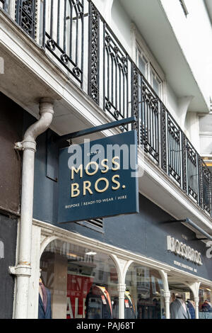 Moss Bros shop sign Stock Photo - Alamy