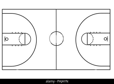 illustration of a basketball court on a white Stock Vector Image & Art ...