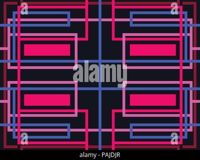 Striped seamless pattern. Abstract geometric background. Purple, blue and red color. Vector illustration Stock Vector
