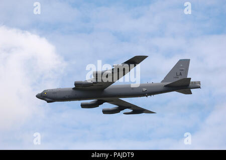 USAF Boeing B-52H Stratofortress in the flying-display at the 2009 Royal International Air Tattoo RIAT RIAT airshow Stock Photo