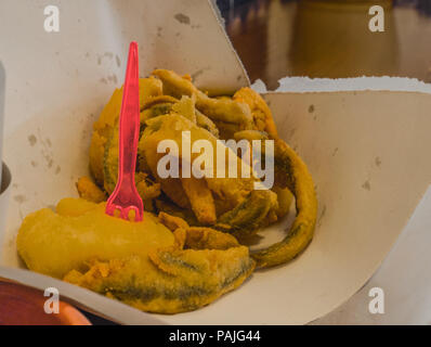 fried mixed fish, a take away portion Stock Photo