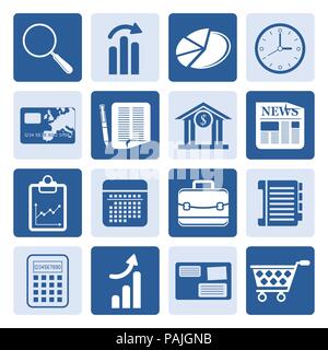 One tone Business and Office Internet Icons - Vector Icon Set 3 Stock Vector