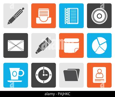 Flat Office & Business Icons - Vector icon Set Stock Vector