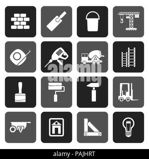 Flat Construction and Building icons - vector Icon Set Stock Vector