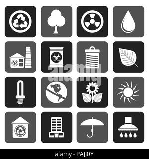 Flat Ecology and nature icons -vector icon set Stock Vector