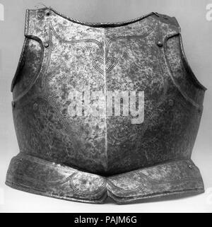 Breastplate. Culture: North German, possibly Brunswick. Dimensions: H. 15 3/4 in. (40 cm); W. 16 1/2 in. (41.9 cm); D. 7 1/2 in. (19.1 cm); Wt. 11 lb. 9 oz. (5244.7 g). Date: late 16th century. Museum: Metropolitan Museum of Art, New York, USA. Stock Photo